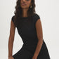 Mesh Illusion Boat Neck Top