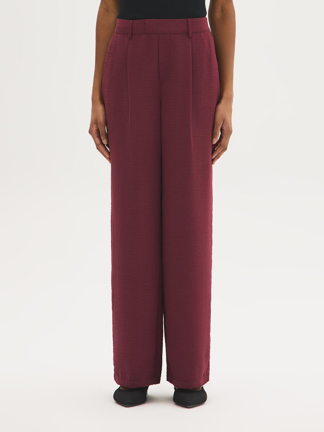 Pantalon à jambe large en tissu Airflow