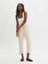 Drawstring Twill Capri Pants by Suzy.