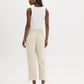 Drawstring Twill Capri Pants by Suzy.