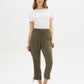 Drawstring Twill Capri Pants by Suzy.