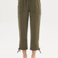 Drawstring Twill Capri Pants by Suzy.
