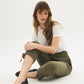 Drawstring Twill Capri Pants by Suzy.