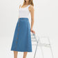 A-Line Denim Skirt by Suzy.