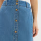 A-Line Denim Skirt by Suzy.