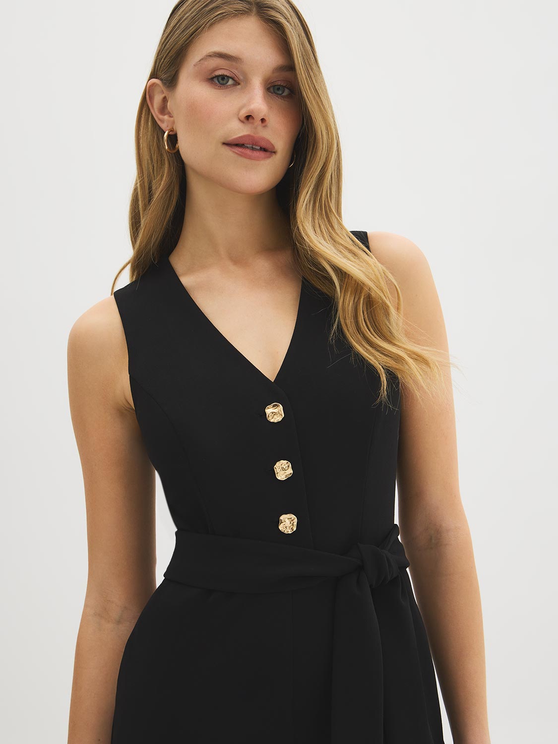 Straight-Leg Crepe Jumpsuit by Suzy.
