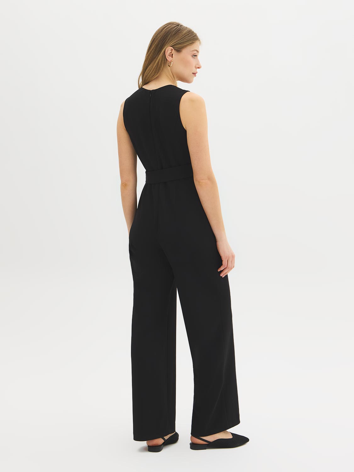 Straight-Leg Crepe Jumpsuit by Suzy.