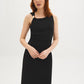 Asymmetric Ruched Midi Dress by Suzy.