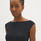 Double Layer Boat Neck Top