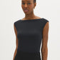 Double Layer Boat Neck Top