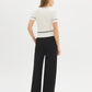 Contrast Piping Short Sleeve Sweater by Suzy.