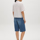 Winter White Striped Drop Shoulder Blouse - Woman Wearing Button-Front Stripe Shirt - Suzy Shier