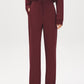 Wine Cloud Fleece Wide-Leg Pant - Woman Wearing Relaxed Fit Knit Pants - Suzy Shier