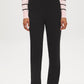 Black Mid-Rise Straight Leg Trousers - Woman Wearing Tailored Office Pants - Suzy Shier