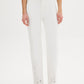 White Embroidered Straight Leg Denim Pant - Woman Wearing Casual Denim Trousers - Suzy Shier