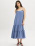 Infinity Tiered Maxi Dress with Spaghetti Straps - Woman Wearing Flowing Maxi Dress - Suzy Shier