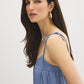 Infinity Tiered Maxi Dress with Spaghetti Straps - Woman Wearing Flowing Maxi Dress - Suzy Shier