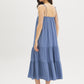 Infinity Tiered Maxi Dress with Spaghetti Straps - Woman Wearing Flowing Maxi Dress - Suzy Shier