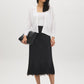 White Knit Crochet Open Cardigan Sweater - Woman Wearing Lightweight Layer - Suzy Shier