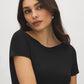 Cap Sleeve Boat Neck T-Shirt