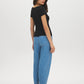 Cap Sleeve Boat Neck T-Shirt