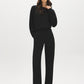 Black Cloud Fleece Top with Drop Shoulder Sleeves - Suzy Shier