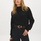 Gold Buckle Faux Suede Belt