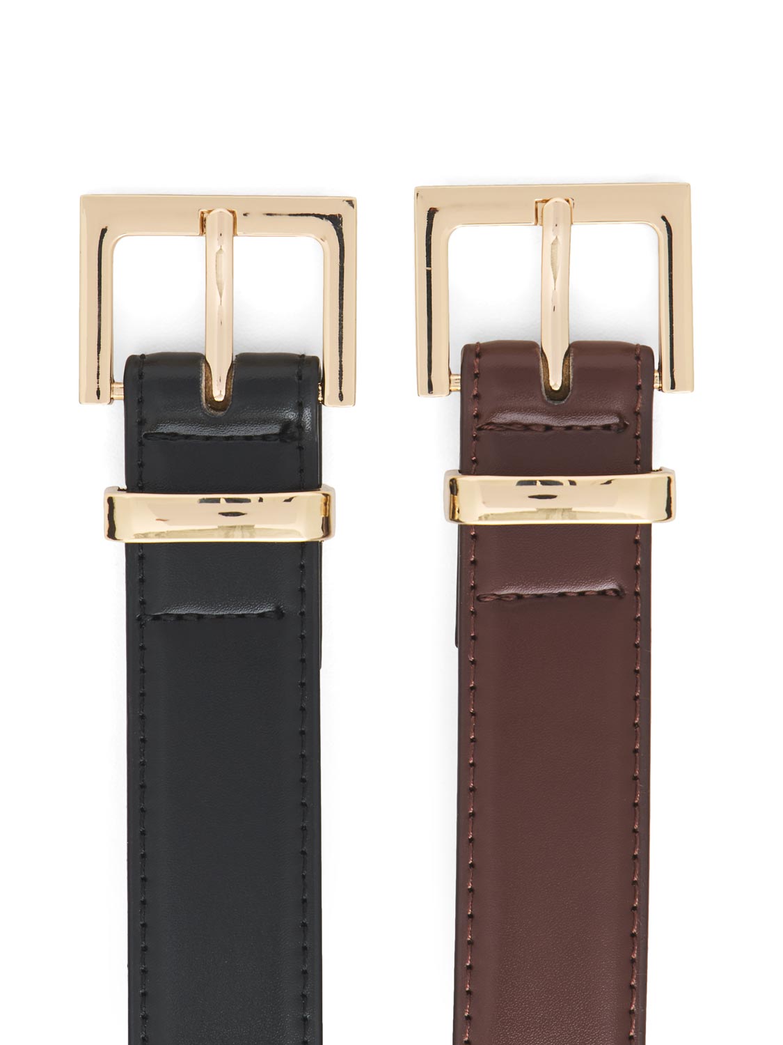 Paquet de 2 ceintures en faux cuir