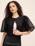 Embroidered Floral Bolero by Le Chateau.