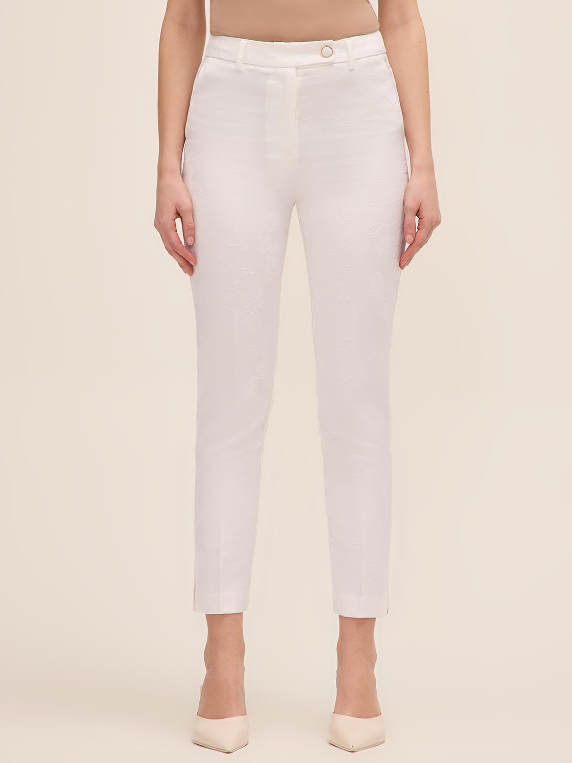 Floral Ankle Pants by Le Chateau.