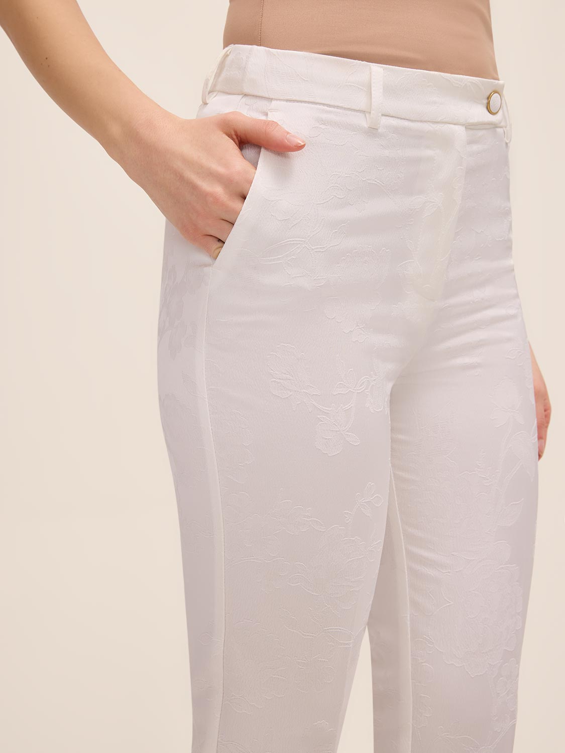 Floral Ankle Pants by Le Chateau.