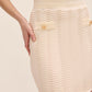 Wavy Pointelle Knit Skirt by Le Chateau.
