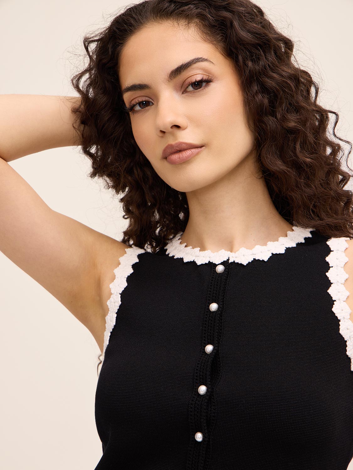 Button-Up Sweater Vest by Le Chateau.