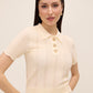 Wavy Ribbed Polo by Le Chateau.