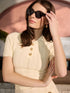 Wavy Ribbed Polo by Le Chateau.