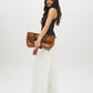 Coffee Bean Sleeveless Halter Mock Neck Top - Side Profile View - Suzy Shier