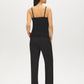Charcoal Melange Spaghetti Strap Knit Tank with Lace Trim - Back View - Suzy Shier