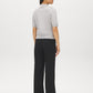 Mix Grey Argyle Jacquard Polo Sweater - Back View - Suzy Shier