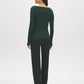 Jet Black Double Layer Boat Neck Top - Back View - Suzy Shier