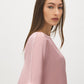Zephyr Dolman Sleeve Satin Front Top with Keyhole - Side Profile View - Suzy Shier