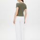 Kalamata Asymmetrical Neck Melange Top - Back View - Suzy Shier