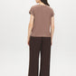 Deep Taupe Melange V-Neck Jersey Top - Back View - Suzy Shier