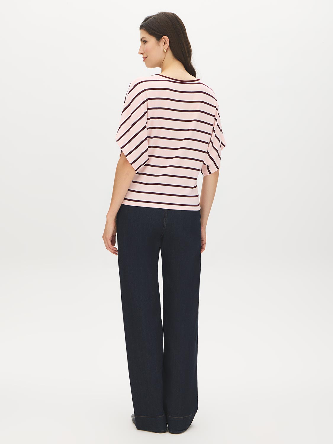 Striped Jersey Top - Back View - Suzy Shier