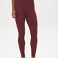 Zinfandel Brushed Knit Leggings with Wide Waistband - Front View - Suzy Shier