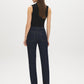 Medium Wash Basic Straight Leg Denim Pant - Back View - Suzy Shier