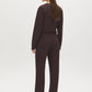 Coffee Bean Cloud Fleece Wide-Leg Pant - Back View - Suzy Shier
