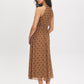 Woodsmoke Polka Dot Halter Midi Dress - Back View - Suzy Shier