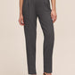 Grey Mix Self-Belt Pleated Slim Pants - Front View - Le Chateau