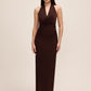 Coco Powder ITY Gown with Cowl Neck - Woman Wearing Elegant Evening Dress - Le Chateau