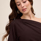Coco Powder Asymmetrical Neckline Sheath Dress - Woman Wearing Elegant Fitted Dress - Le Chateau